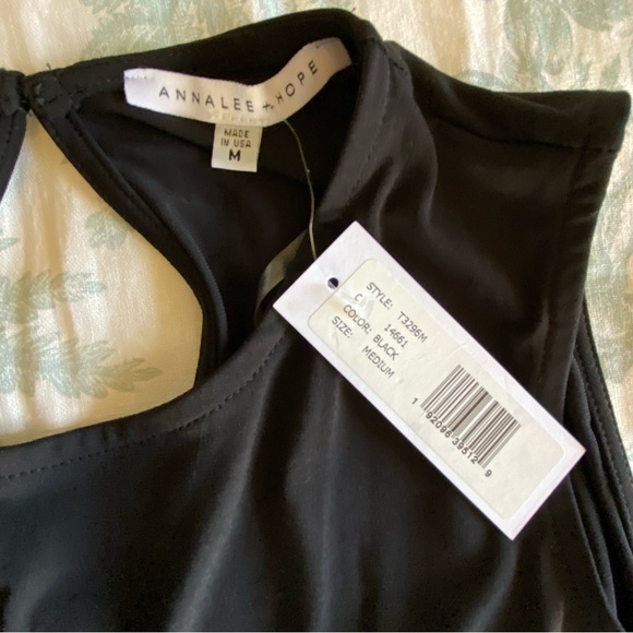 NWT Annalee + Hope Black Jersey Crop/Capri Jersey Jumpsuit - Picture 7 of 14